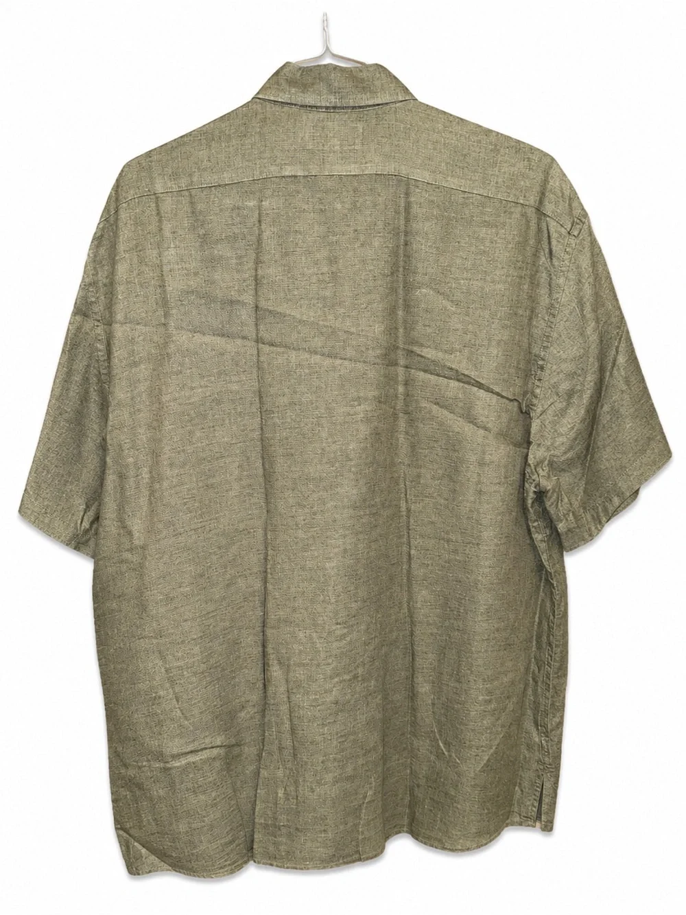 Banana Republic Men's Short-Sleeve Button-Down Shirt in Olive Green